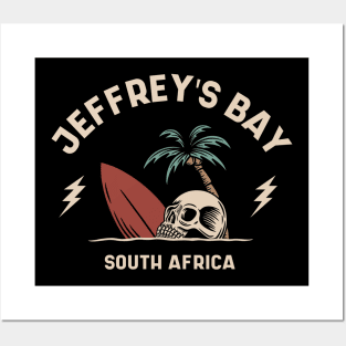 Vintage Surfing Jeffrey's Bay, South Africa Posters and Art
